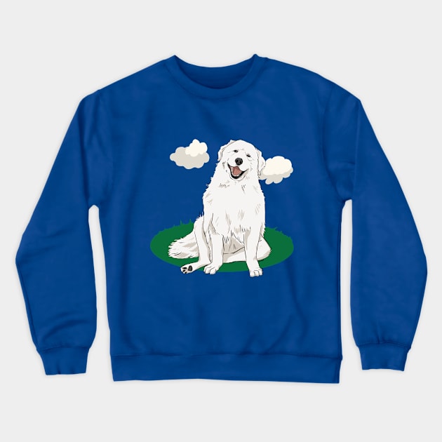 Cheerful Sheepdog Crewneck Sweatshirt by UrsulaRodgers